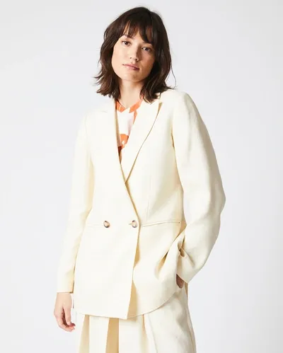 Reid Jeanne Jacket In Tinted White