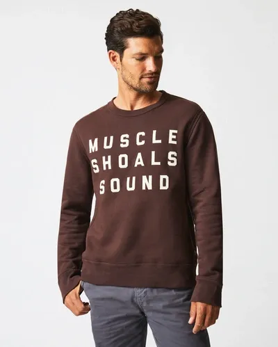 Reid Muscle Shoals Sound Crewneck Sweatshirt In Dark Brown