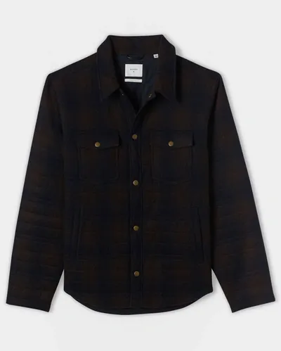 Reid Theo Shirt Jacket In Dark Navy