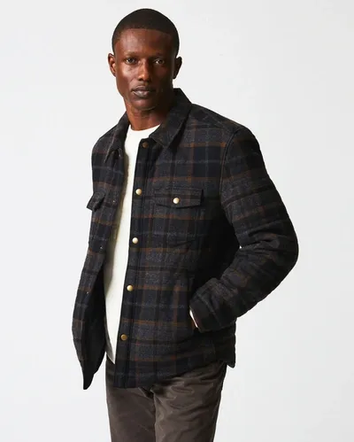 Reid Theo Shirt Jacket In Black/charcoal