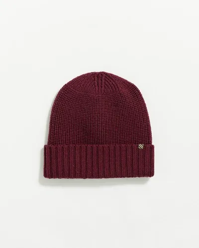 Reid Wool Ribbon Beanie In Maroon