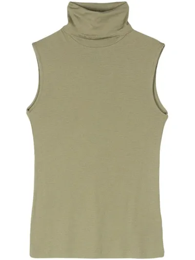 Rohe Ribbed Merino-wool Top In Green