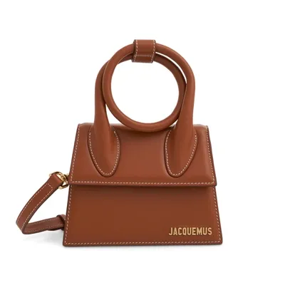 Jacquemus Le Chiquito Noeud Leather Bag In 811 Light Brown 2