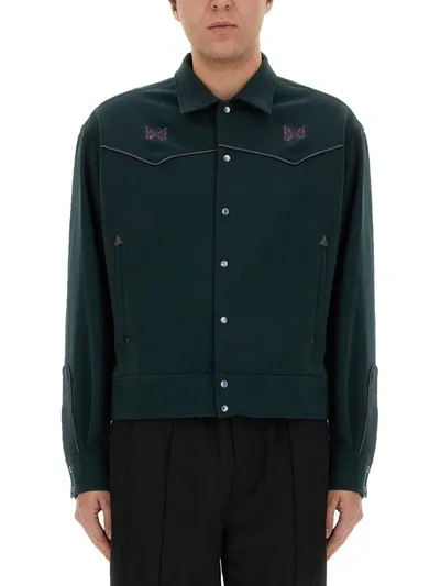 Needles Butterfly Embroidered Jacket In Green