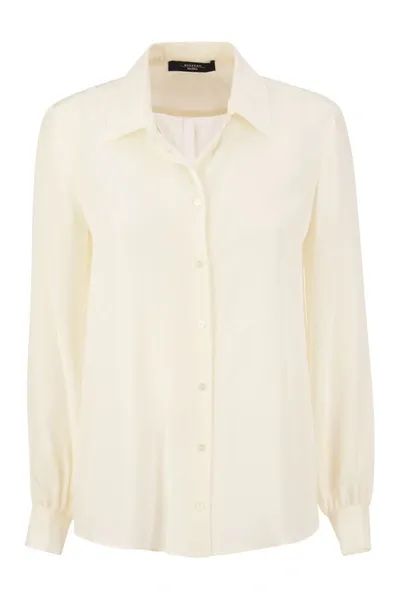 Weekend Max Mara Geo - Pure Silk Shirt In White