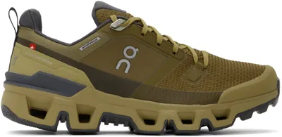 On Khaki Cloudwander Waterproof Sneakers In Hunter | Safari