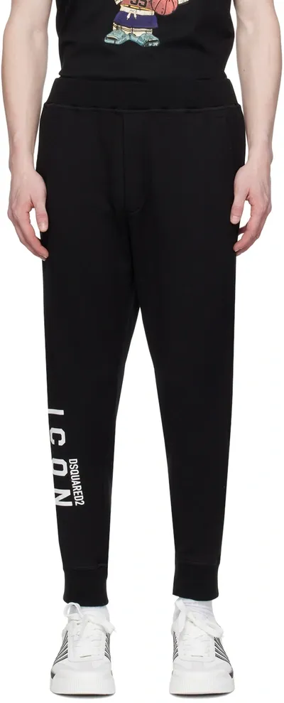 Dsquared2 Reflective Icon Joggers In Black