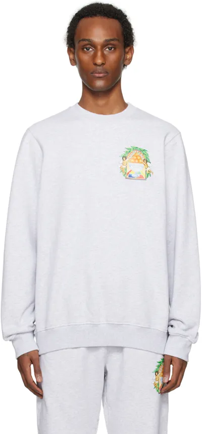 Casablanca Triomphe D'orange Organic-cotton Sweatshirt In White