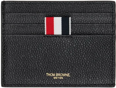 Thom Browne ベージュ＆ブラック キャンバス Rwb ストライプ カードケース In 001 Black