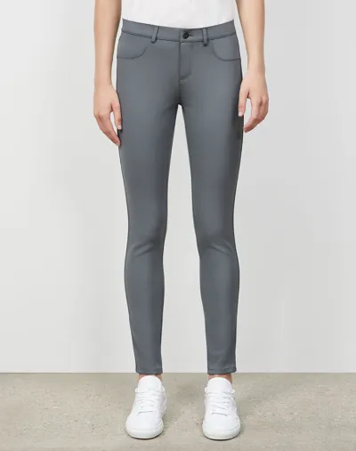 Lafayette 148 Petite Acclaimed Stretch Mercer Pant In Grey