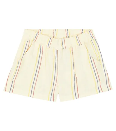 Mini Rodini Kids' Shorts Aus Einem Baumwollgemisch In White