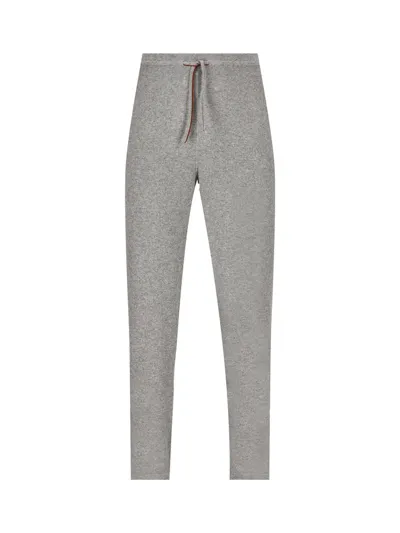 Loro Piana Drawstring Knitted Pants In Grey