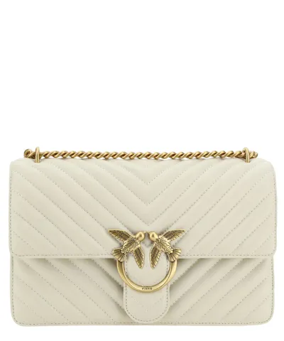 Pinko Love One Classic Crossbody Bag In White