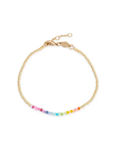 Anni Lu Golden Rainbow 18kt Gold-plated Beaded Bracelet In Multicolor