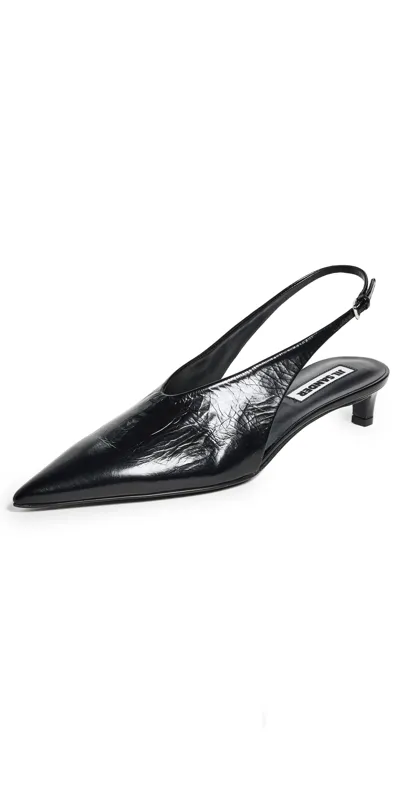 Berluti Jil Sander Leather Slingback In N Blue De Smalt