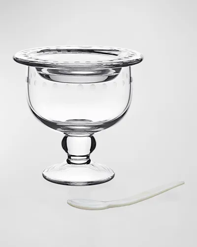 William Yeoward Crystal Katerina Caviar Server For 2 With Spoon In Transparent