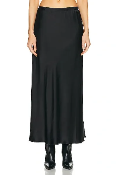 Sprwmn Bias Maxi Skirt In Black