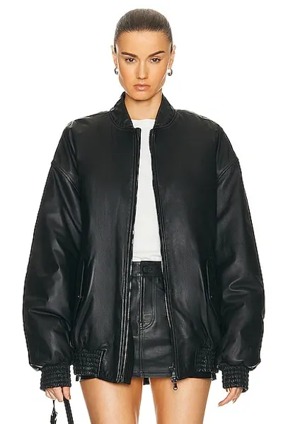 Wardrobe.nyc Reversible Bomber Jacket In Black