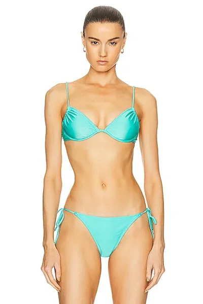 Shani Shemer Renata Bikini Top In Blue Maldives