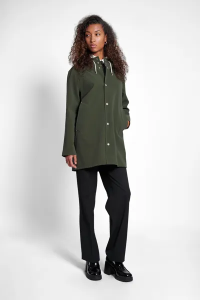 Stutterheim Stockholm Matte Raincoat In Green