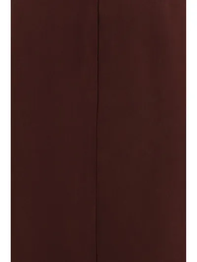 Loulou Studio Lys Silk Blend Midi Skirt In Bordeaux