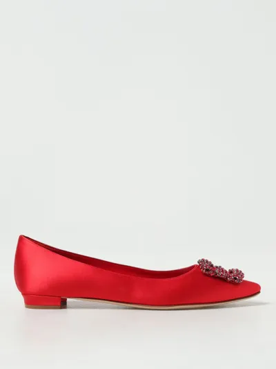 Manolo Blahnik Ballet Flats  Woman Color Beige In Red