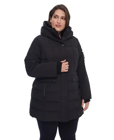 Alpine North Kootney Plus Women's Vegan Down (recycled) Mid-length Parka (plus Size) In Black