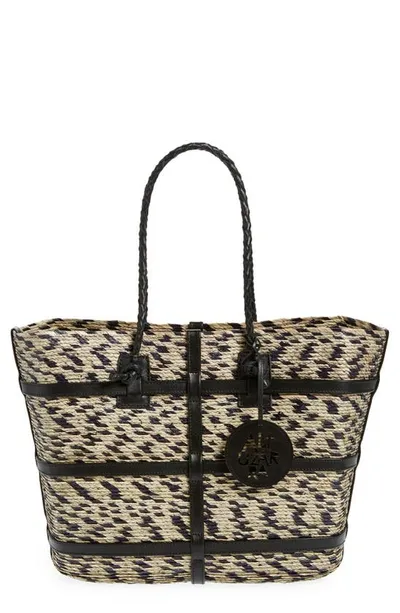 Altuzarra Watermill Caged Straw Tote Bag In Black