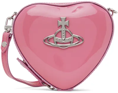 Vivienne Westwood Louise Heart Crossbody Bag In Pink