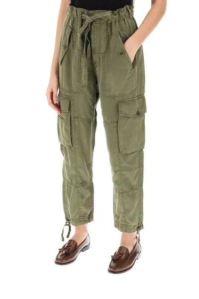 Polo Ralph Lauren Lyocell Drawstring Cargo Pants In Khaki