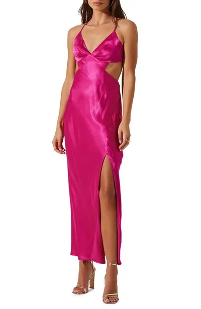 Astr Norelle Dress In Fuchsia