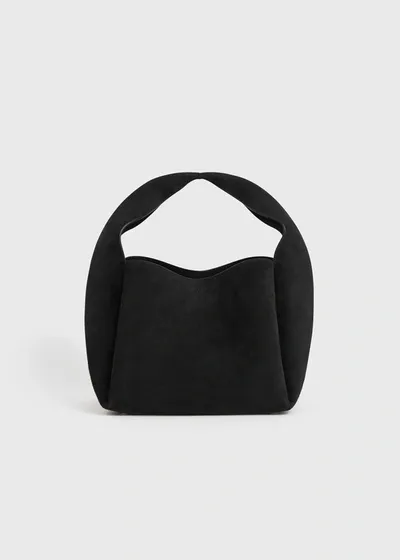 Totême Bucket Suede Tote In Black