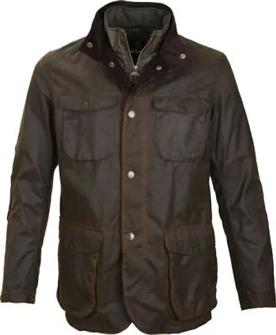 Pre-owned Barbour Ogston Gewachste Baumwolljacke In Grün