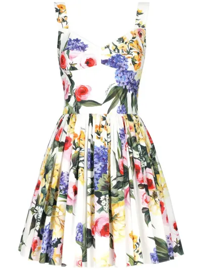 Dolce & Gabbana Minikleid Mit Blumen-print