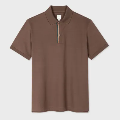 Paul Smith Mens Polo Shirt In Browns