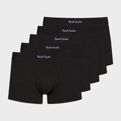 Paul Smith Men Trunk 5 Pack In Blacks