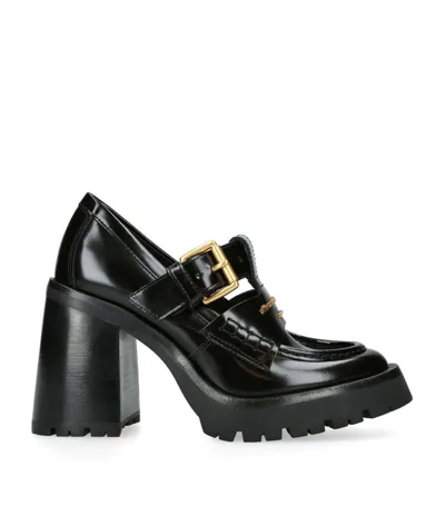 Alexander Wang Carter Embellished Patent-leather Platform Pumps In Black