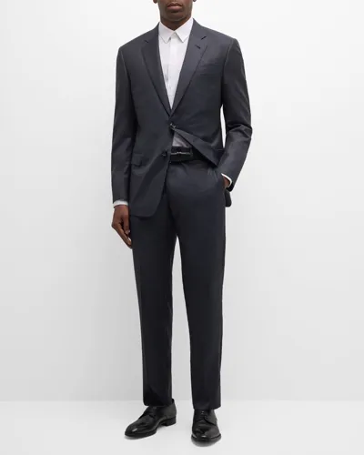 Giorgio Armani Men's Micro-pattern Wool Suit In Multi