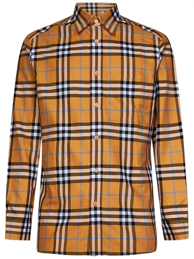 Burberry Camicia-xl Nd  Male In Orange