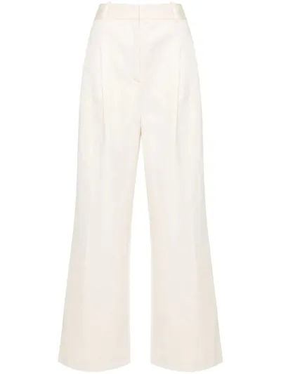 Loulou Studio Idai Straight-leg Trousers In Beige