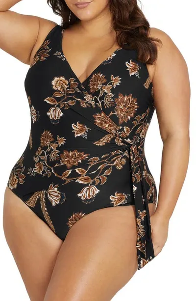 Artesands Chantique Hayes Underwire One-piece Swimsuit In Black