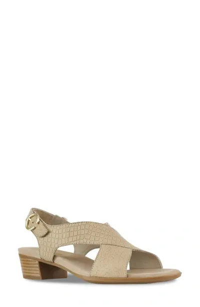 Munro Jenny Sandal In Tan Croc Nubuck