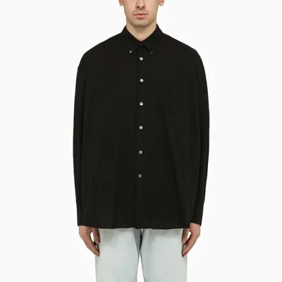 Our Legacy Borrowed Bd Cotton Button-down Shirt In Black