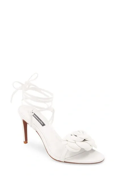 Bcbgmaxazria Tannia Ankle Wrap Sandal In White