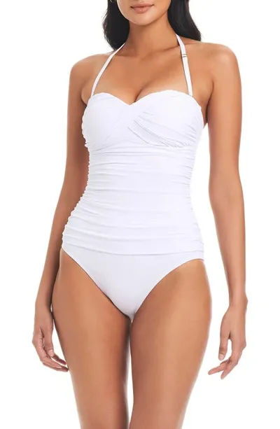 Bleu By Rod Beattie Kore Twist One-piece Swimsuit In White