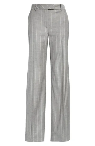 Eleventy Pinstripe Straight-leg Pants In Grigio Perla