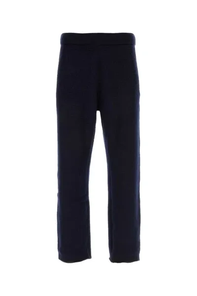 Zegna Navy Cashmere Pants In Blue