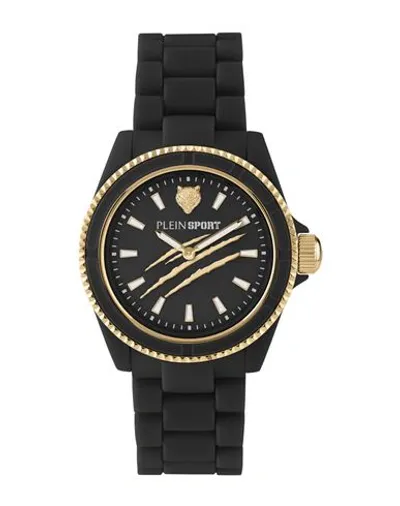 Plein Sport Women's 2 Hand Quartz The Scratch Black Polycarbonate Bracelet Watch 38mm