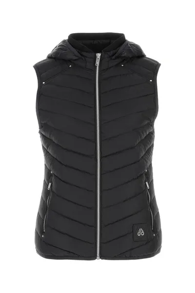 Moose Knuckles Air Down Vest In Black