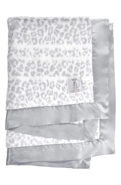 Little Giraffe Kids' Luxe Leshiba Baby Blanket In Silver